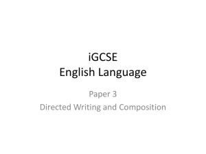 iGCSE English Language