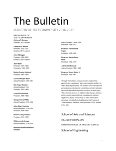 The Bulletin - Tufts Student Services