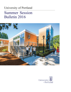 Summer Session Bulletin 2016