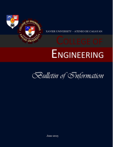 COLLEGE OF ENGINEERING Bulletin of