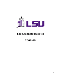 The Graduate Bulletin 2008-09