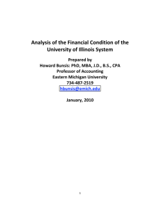 Analysis of the Financial Condition of the University of Illinois System
