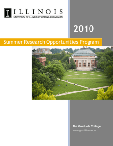 Summer Research Opportunities Program