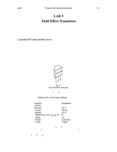 LAB 5 Field Effect Transistors