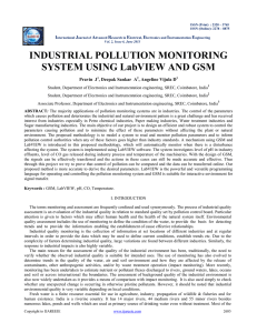 Industrial pollution monitoring system using LabVIEW