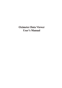 Oximeter Data Viewer User`s Manual