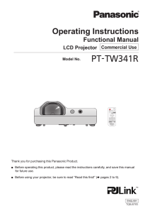 PT-TW341R Manual - Panasonic Business