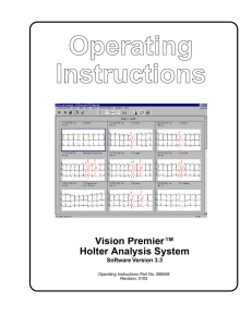 Vision Premier Operator`s manual