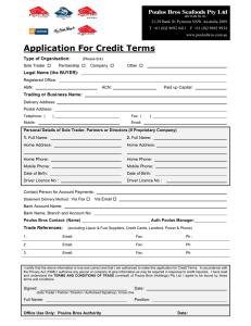 Credit Terms Application