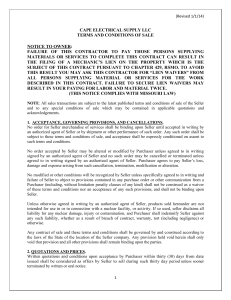 cape electrical supply llc terms and conditions of sale notice to