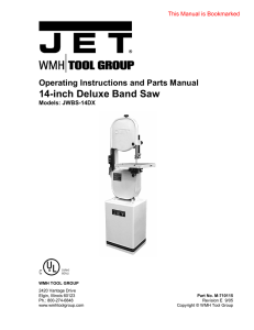 Operating Instructions and Parts Manual 14