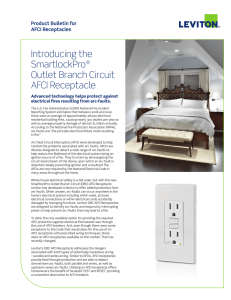 Introducing the SmartlockPro® Outlet Branch Circuit AFCI