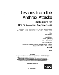 Lessons from the Anthrax Attacks: Implications for U.S. Bioterrorism