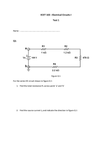ECET 102 : Electrical Circuits I Test 1