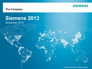 The Company - Siemens 2013