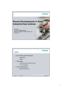 Recent developments in small gas turbines - Siemens