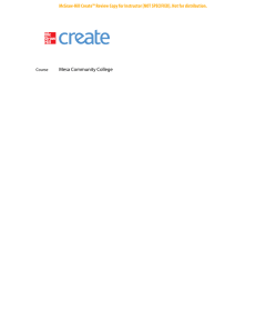 McGraw-Hill Create™ Review Copy for Instructor [NOT
