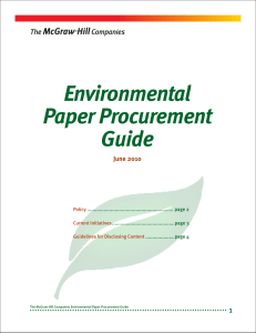 Paper Procurement Policy