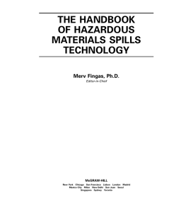 THE HANDBOOK OF HAZARDOUS MATERIALS SPILLS