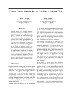 Product Trees for Gaussian Process Covariance in - CEUR
