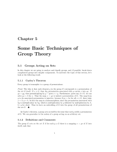 Some Basic Techniques of Group Theory