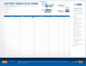Lottery Group Play Form