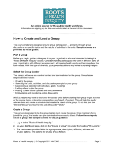 How to Create and Lead a Group