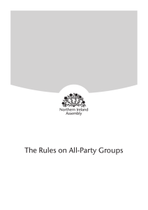 The Rules on All-Party Groups - The Northern Ireland Assembly