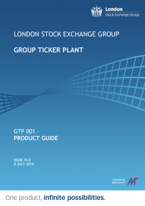 GTP001 - Product Guide - London Stock Exchange