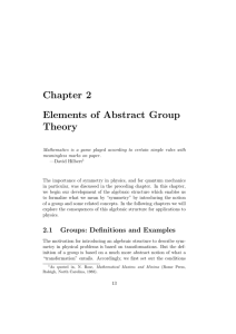 Chapter 2 Elements of Abstract Group Theory