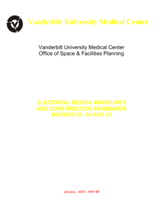 VU Electrical Standards - Vanderbilt University Medical Center