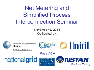 Net Metering and Simplified Process Interconnection Seminar