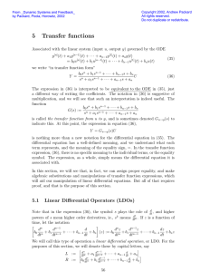 Chapters 5-6. Transfer Functions