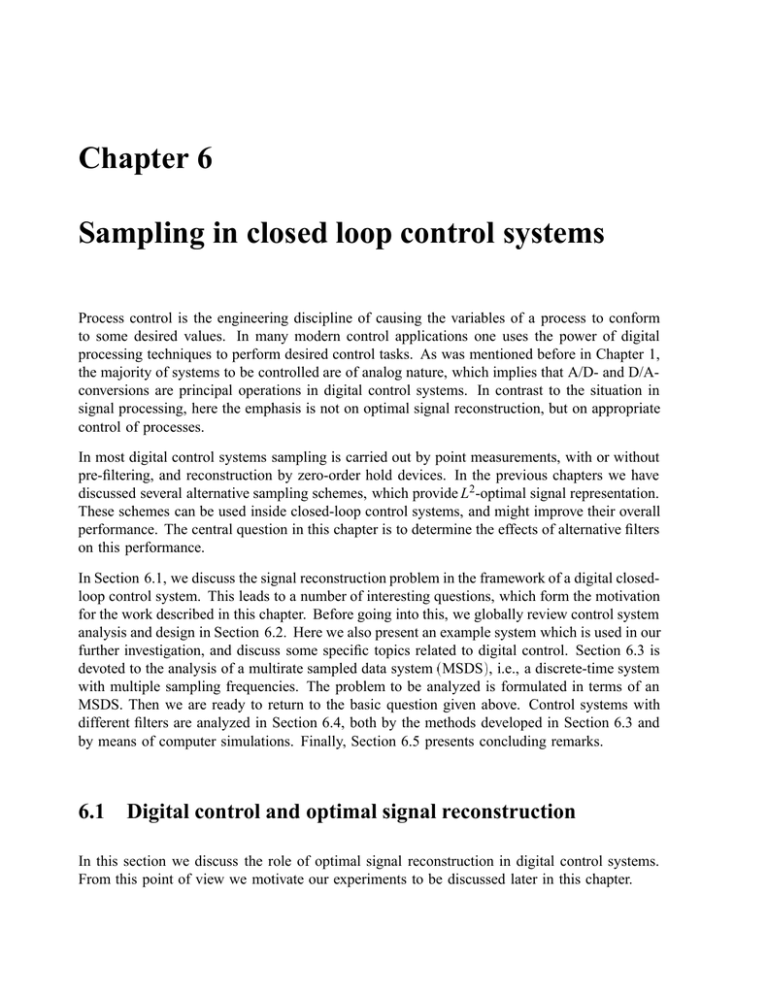 Chapter 6 Sampling in closed loop control systems