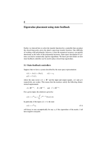 5 Eigenvalue placement using state feedback