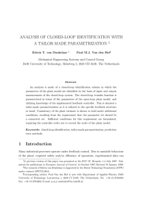 ANALYSIS OF CLOSED-LOOP IDENTIFICATION WITH A TAILOR