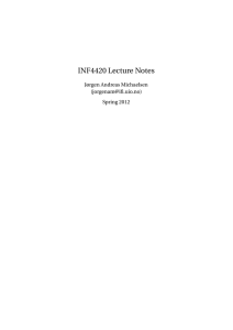 INF4420 Lectures Spring 2012