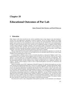 Educational Outcomes of Par Lab