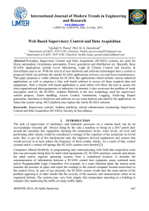 Web Based Supervisory Control and Data Acquisition