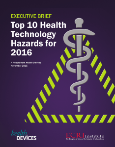 Top 10 Health Technology Hazards for 2016