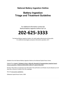 Battery Ingestion Triage and Treatment Guideline