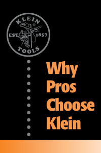 Why Pros Choose Klein