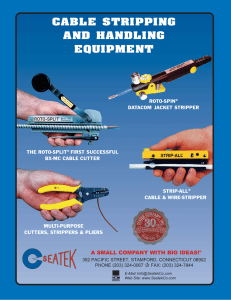 Cable Stripping and Handling Equipment