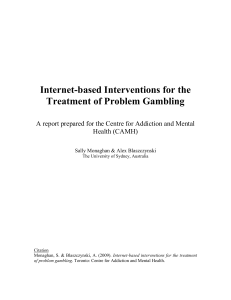 Internet-based intervnetions for the treatment