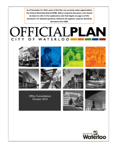 Official Plan - City of Waterloo