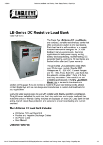 Resistive Load Bank, Load Testing, Power Supply Testing