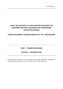 TSUB-2016-EN1 - Tender Summary