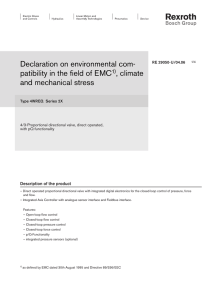 Declaration on environmental com- patibility in the field of EMC