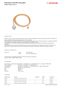 RJ45 patch cords IP67 Cat.6A (IEC)