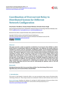 Coordination of Overcurrent Relay in Distributed System for Different